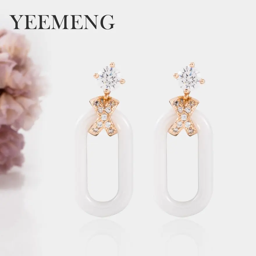 Женские Висячие серьги YEEMENG элегантные серьги-подвески квадратной формы из