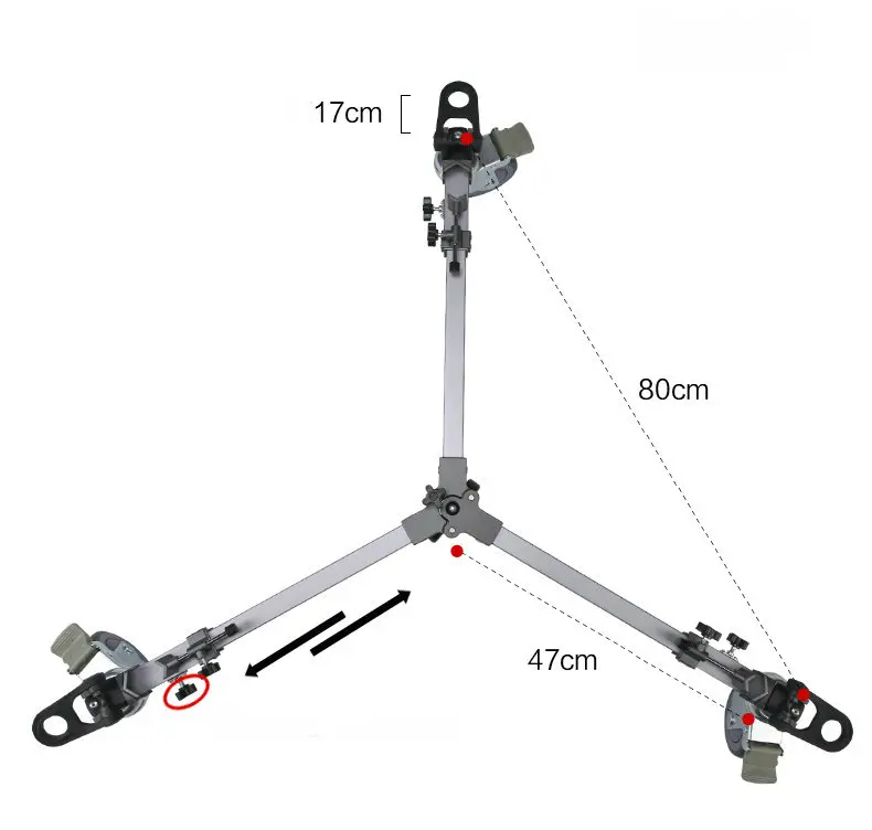Профессиональный 3 колеса шкив Универсальный складной штатив для камеры 9912|camera