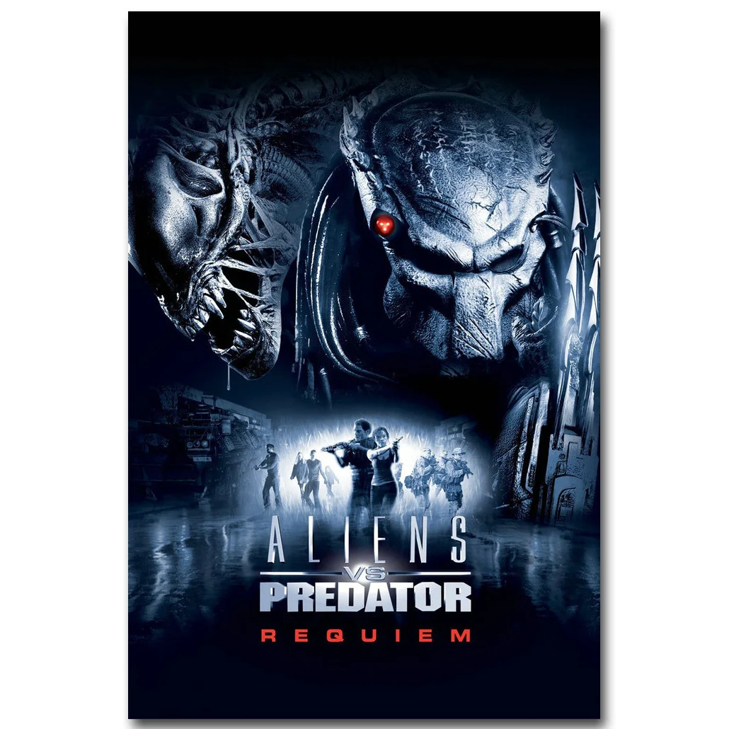 Alien vs Predator 3 художественный шелковый постер с принтом 13x20 24x36 дюймов Классический