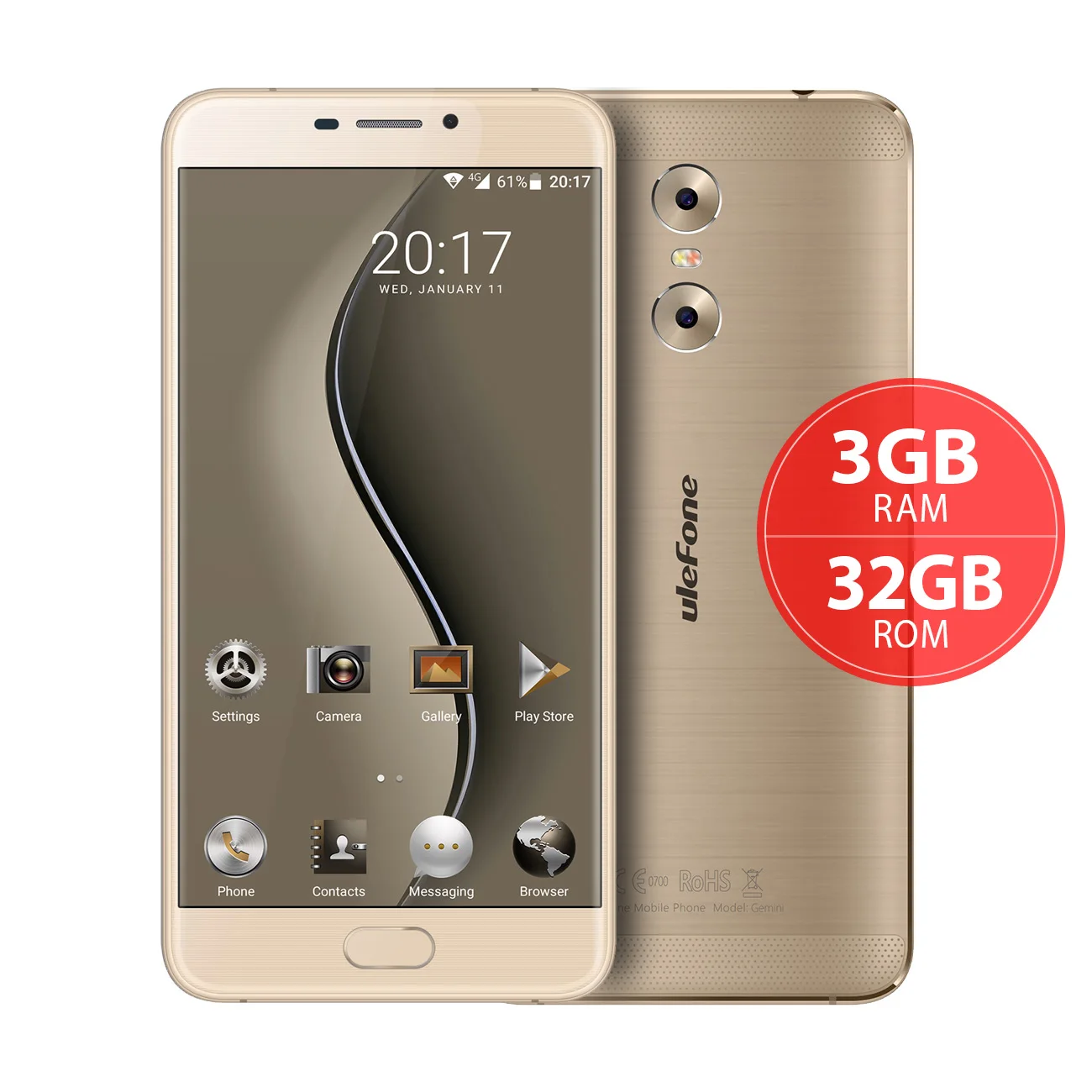 Чехол + стекло) подарки! lOriginal Ulefone Близнецы двойной задней камерами 5 &quotFHD 3g 32 г