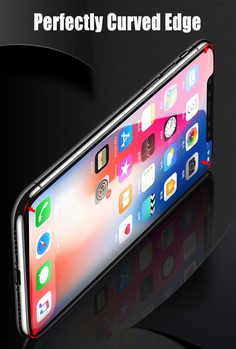 TeoYall Small Edge 6D полное закаленное стекло для iPhone XS Max XS XR X Защита экрана для Apple iPhone 6 6s 7 8 Plus стеклянная пленка