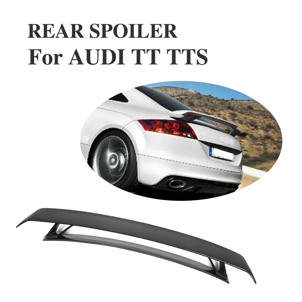 Черный Задний спойлер из углеродного волокна/ФАП для багажника двухуровневый