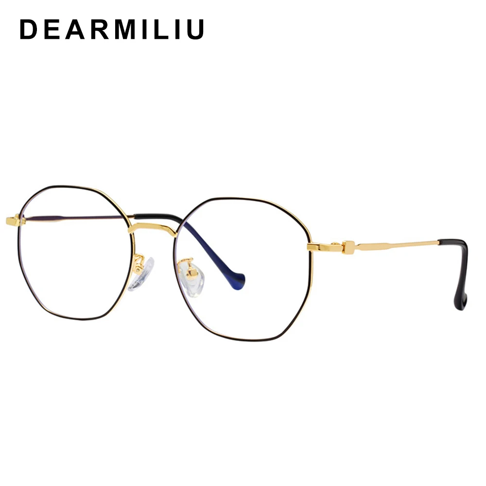DEARMILIU розовое золото полигон анти синий свет блокирующие очки светодиодные