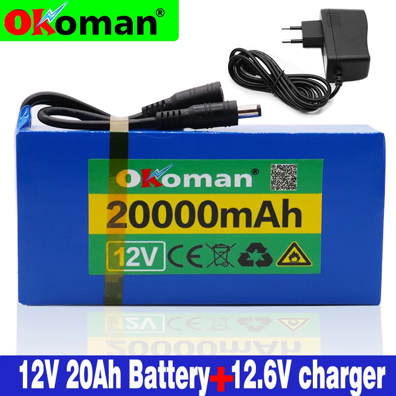 Высокое качество супер перезаряжаемый портативный 12v 20000mAh литий ионный