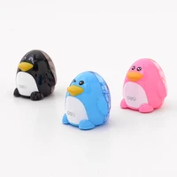3pcs random color standard penguin pencil sharpener desktop home office supplies gift