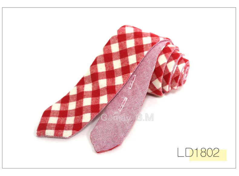 Newest Plaid 100% Cotton Ties for Men 5.0 width Skinny Neckties High Quality Adult Slim Neck Tie Free Shipping|cotton jersey knit fabric|cotton