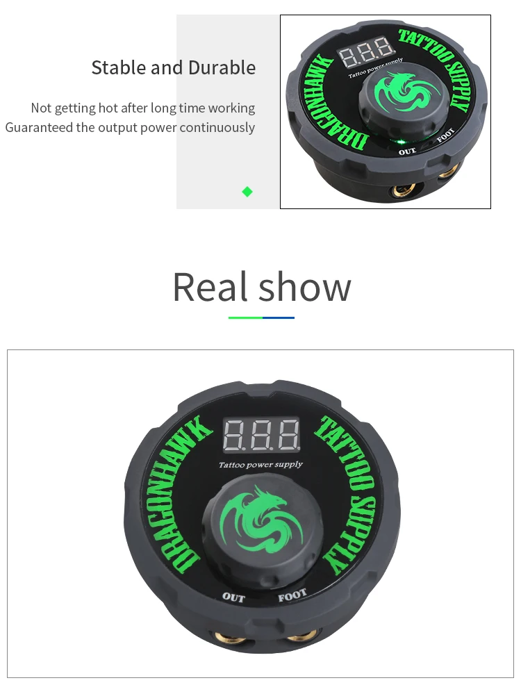 Топ Мощность татуировки Dragonhawk lcd двойной татуировки машина пистолет источник питания