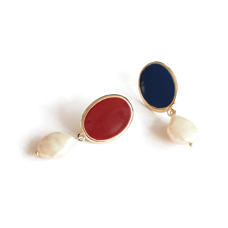 Женские серьги-подвески с жемчугом GWACC в Корейском стиле модные геометрические