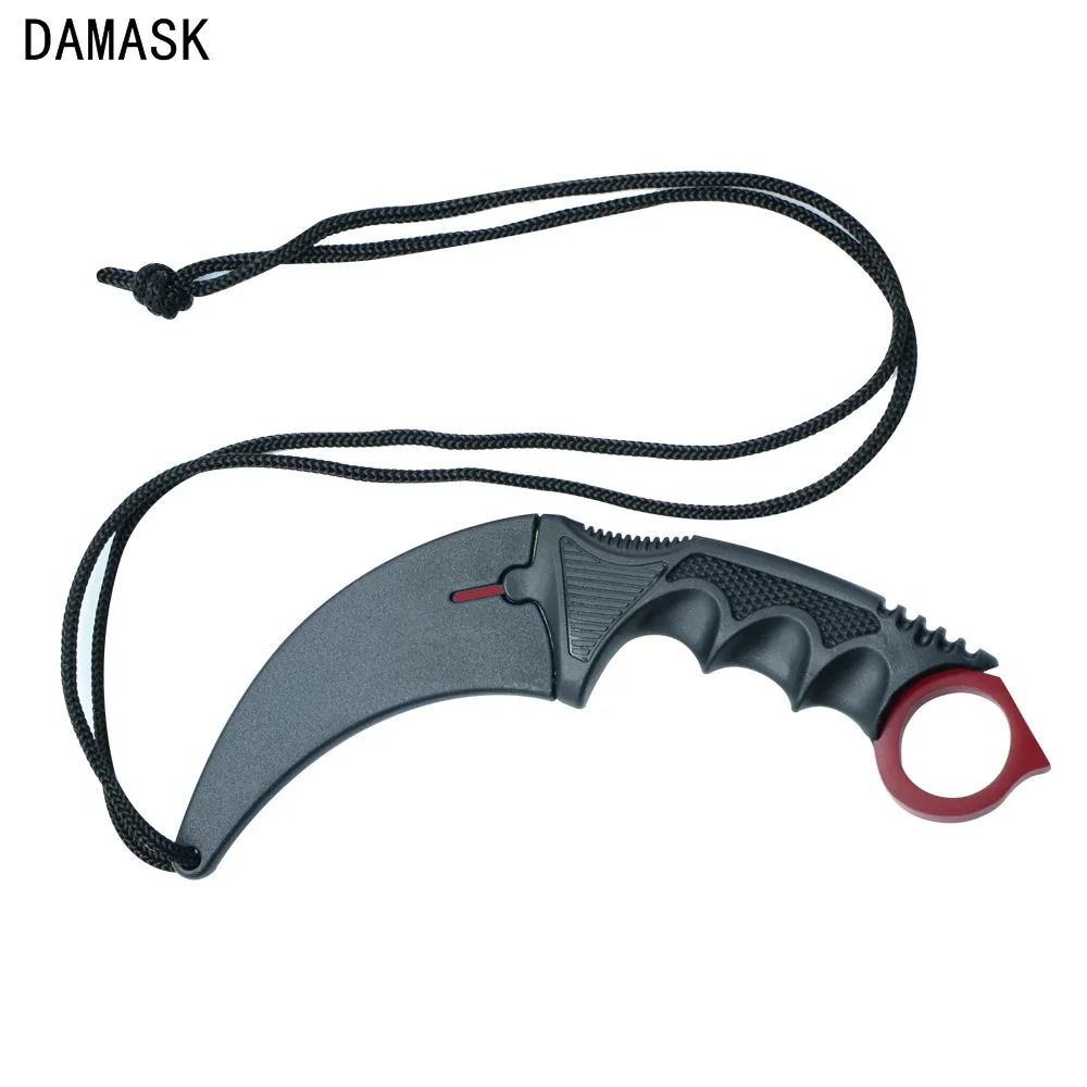 Sharp Открытый выживания ножи дамаск бренд CSGO Counter Strike керамбитовый нож нержавеющая