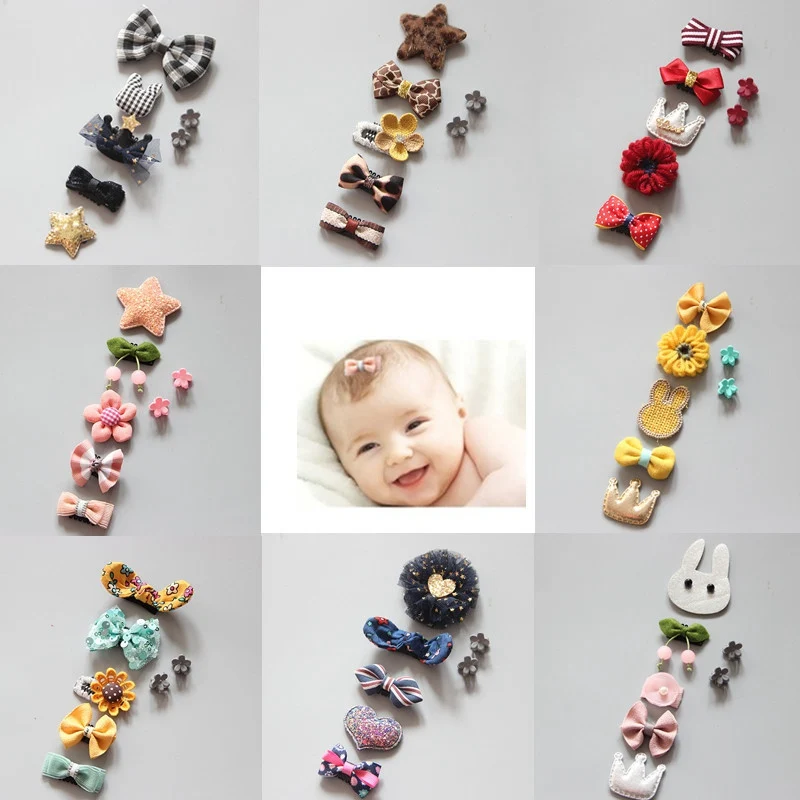 FASACC 5 шт./компл. заколки для волос детский зажим Мультяшные девочек детские