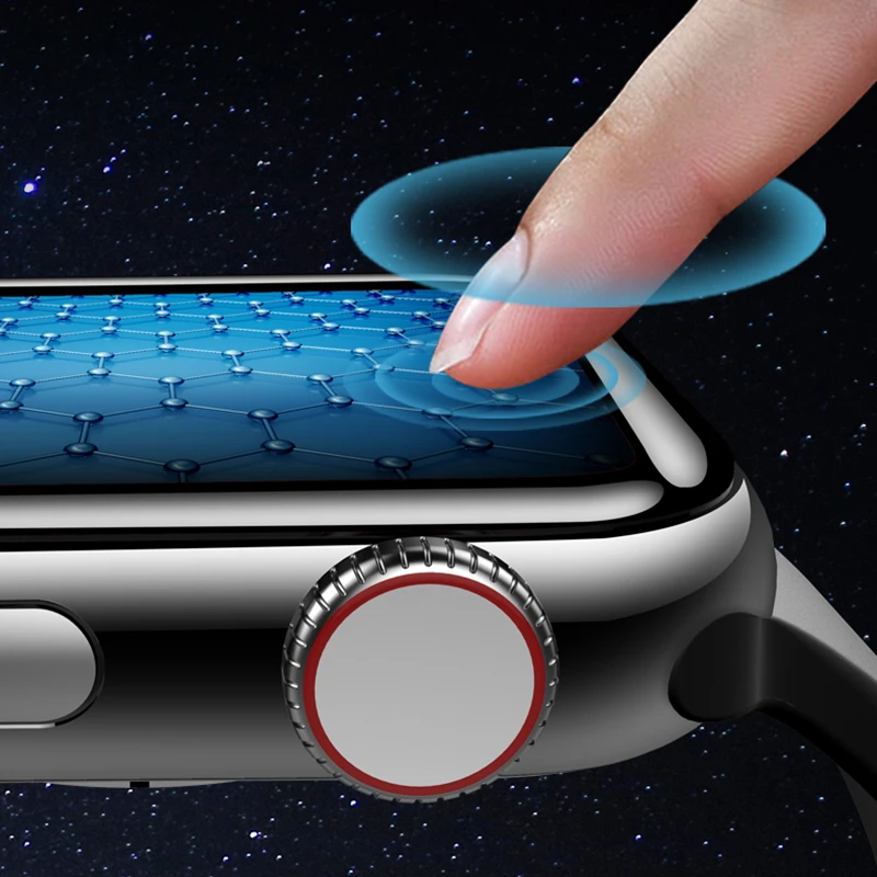 Suntaiho 9D полное покрытие гелевая стеклянная пленка для Apple Watch 4 40 44 мм Защита экрана