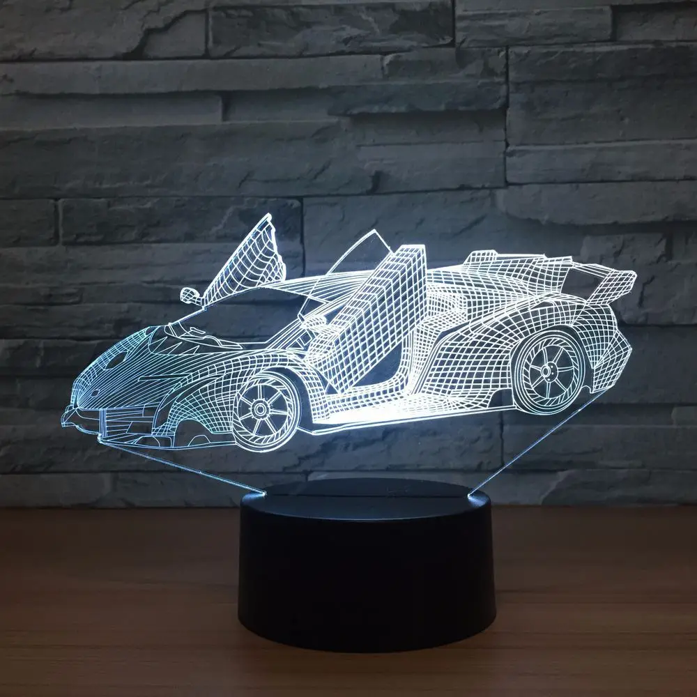 Спортивный автомобиль красочное зрение светодио дный стерео Светодиодная лампа