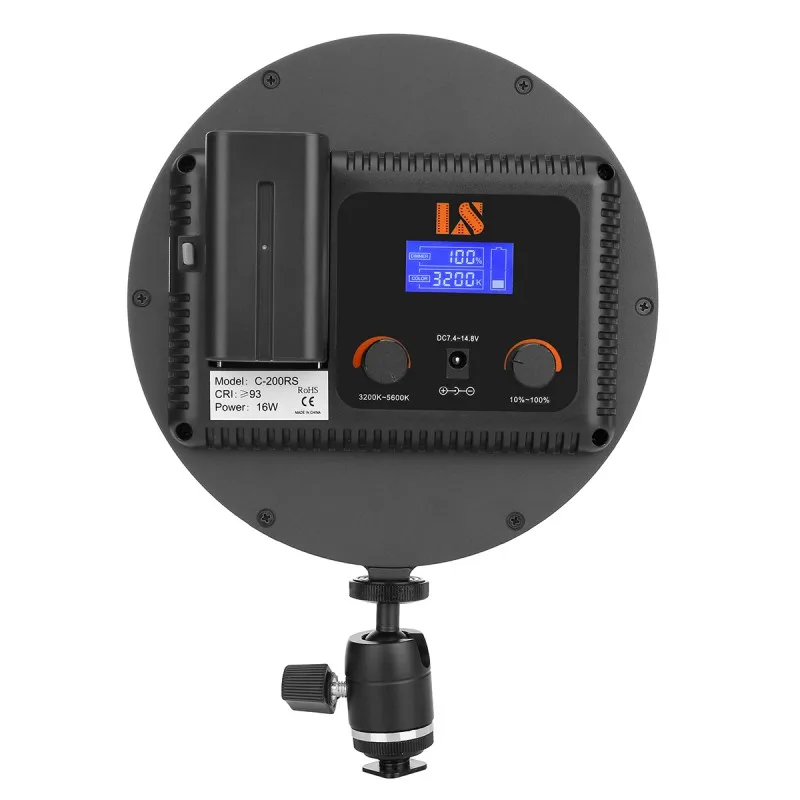 LS C-200RS Bi-Color LED Кольцо Света Профессиональный Затемнения Фотостудия Свет Комплект