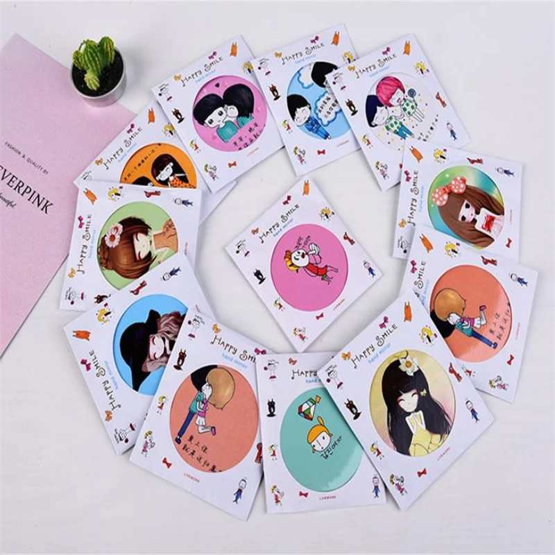 5 шт. косметическое зеркало портативное милое из жести бытовые товары для