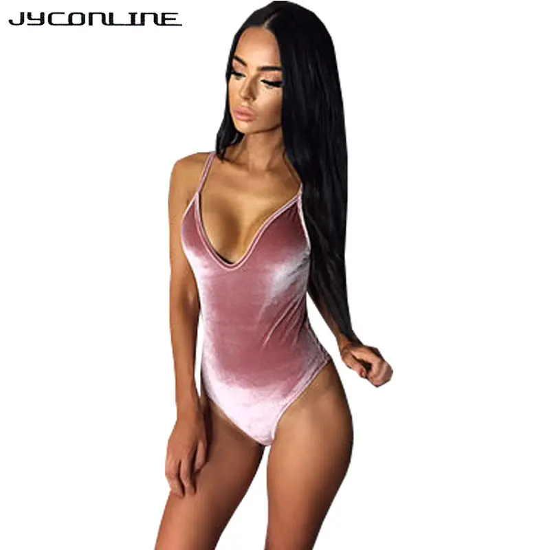Женский боди JYConline с глубоким треугольным вырезом и открытой спиной сексуальное