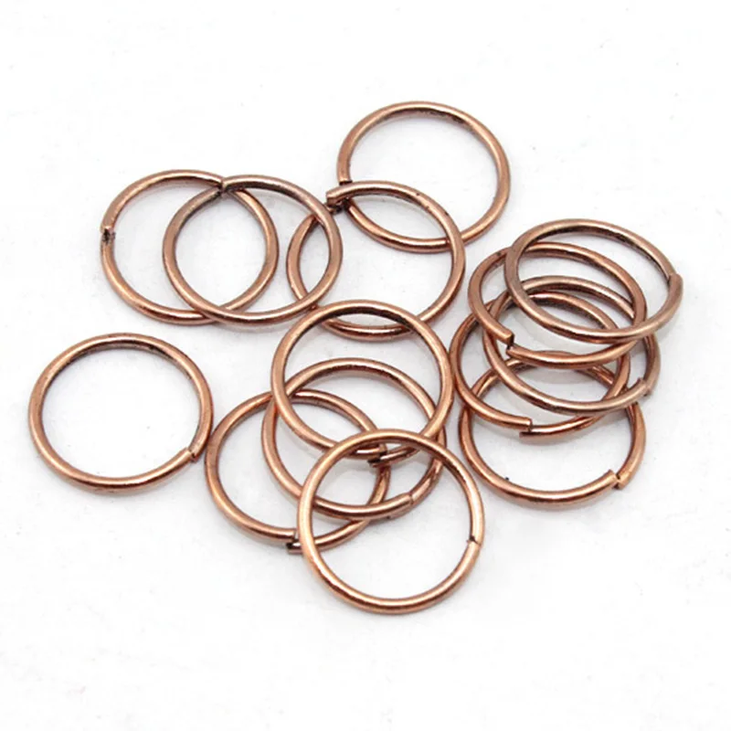 Red copper DAWNJOE, 4-12 мм, 8 цветов, открытые переходные кольца, разъемы, ювелирное покрытие аксессуаров, брелок для ключей, сделай сам, изготовление ювелирных изделий, подарок - Цвет: Red copper