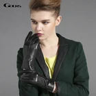 Женские перчатки Gours, черные перчатки из натуральной козьей кожи, с закрытыми пальцами, GSL031, зима 2019