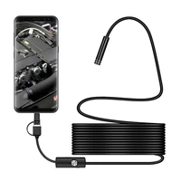 7mm endoscope camera flexible ip67 waterproof micro usb industrial endoscope camera for 3 in 1conversion head 6led adjustable
