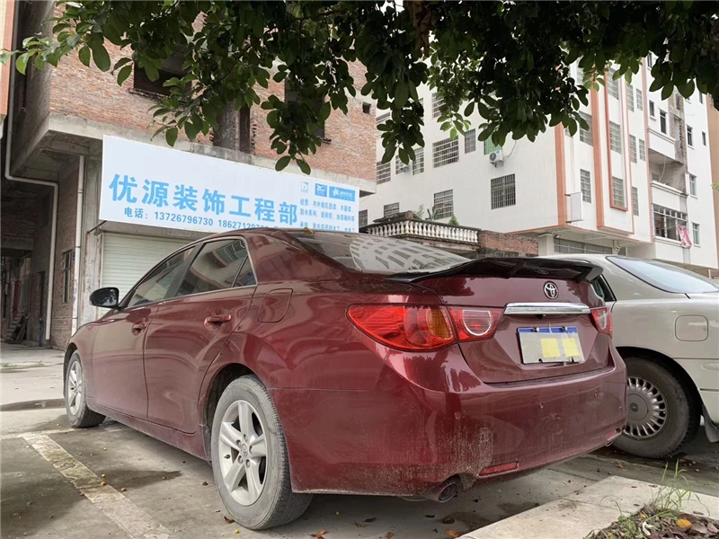 Используется для Toyota Mark X spoiler 2010 11 12 13 14 15 16 17 лет Глянцевая углеродное волокно заднее крыло R стиль аксессуары