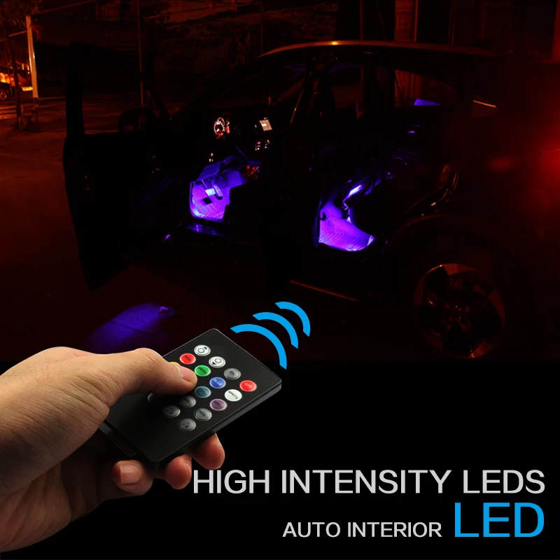 RACBOX Светодиодные ленты нога свет автомобиля атмосфера этаж украшение укладки