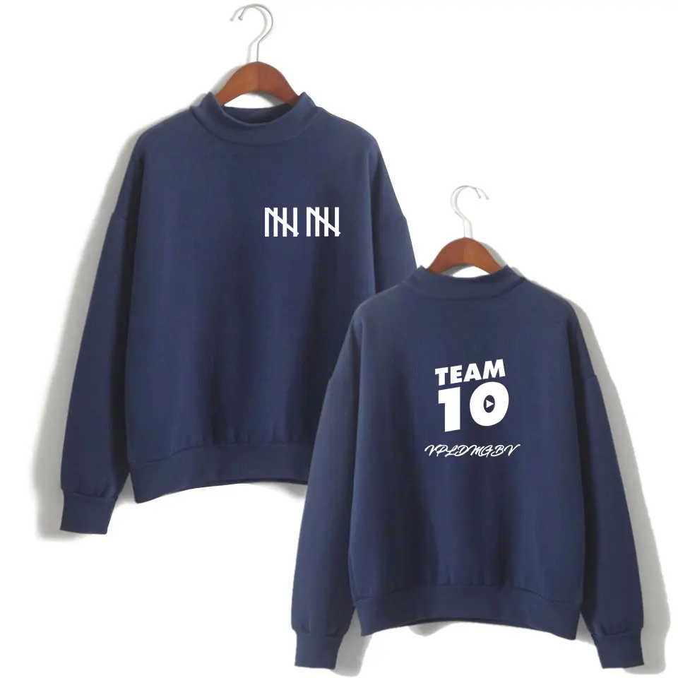 Jake Paul team 10 Sweatshirts Autumn Winter Fleece Thick Turtle Neck Pullove Women Hoodies |