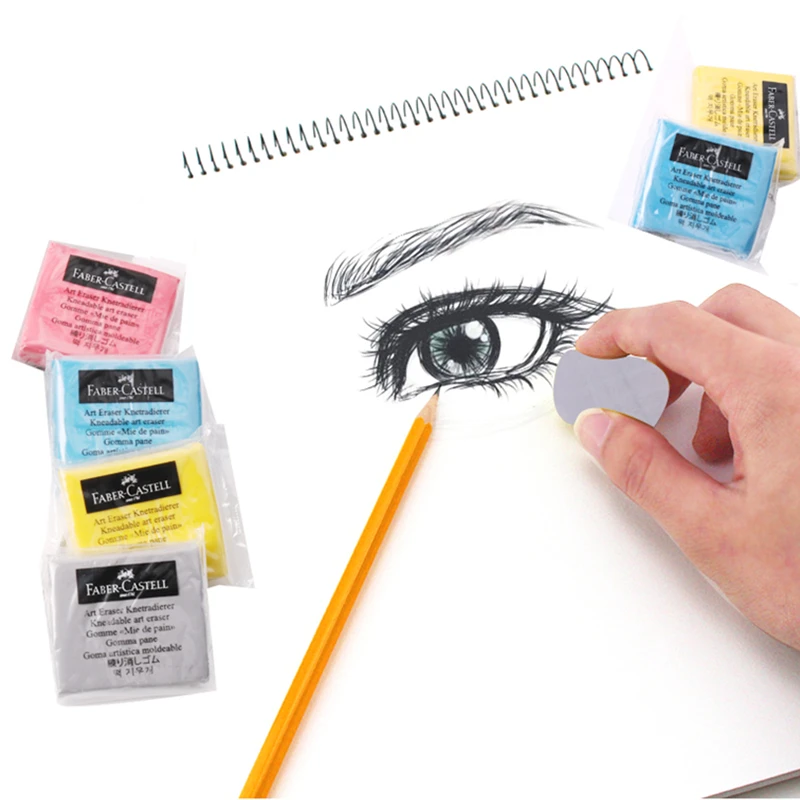 Цветной замесанный резиновый пластилин эскиз карандаш для рисования чистый