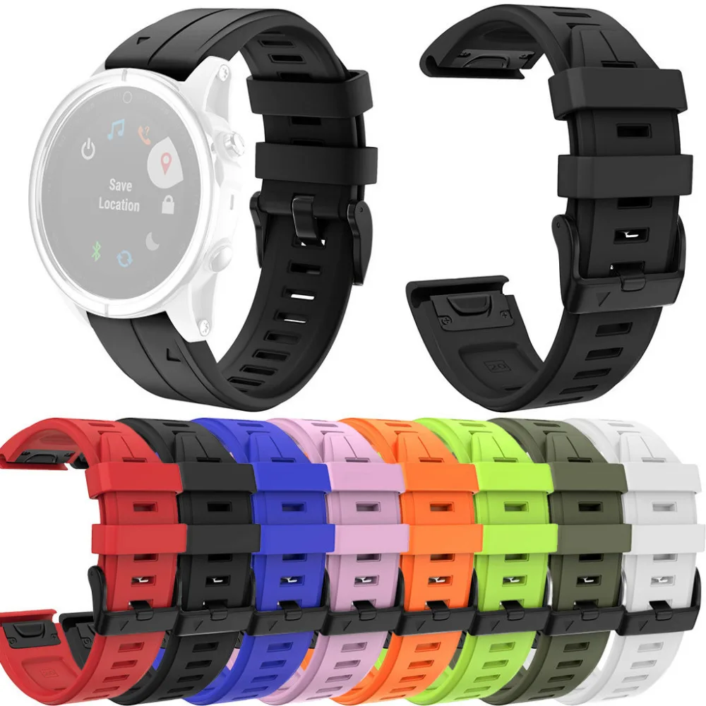 Ремешок силиконовый для спортивных часов Garmin Fenix5S /Fenix5S Plus 125 200 мм
