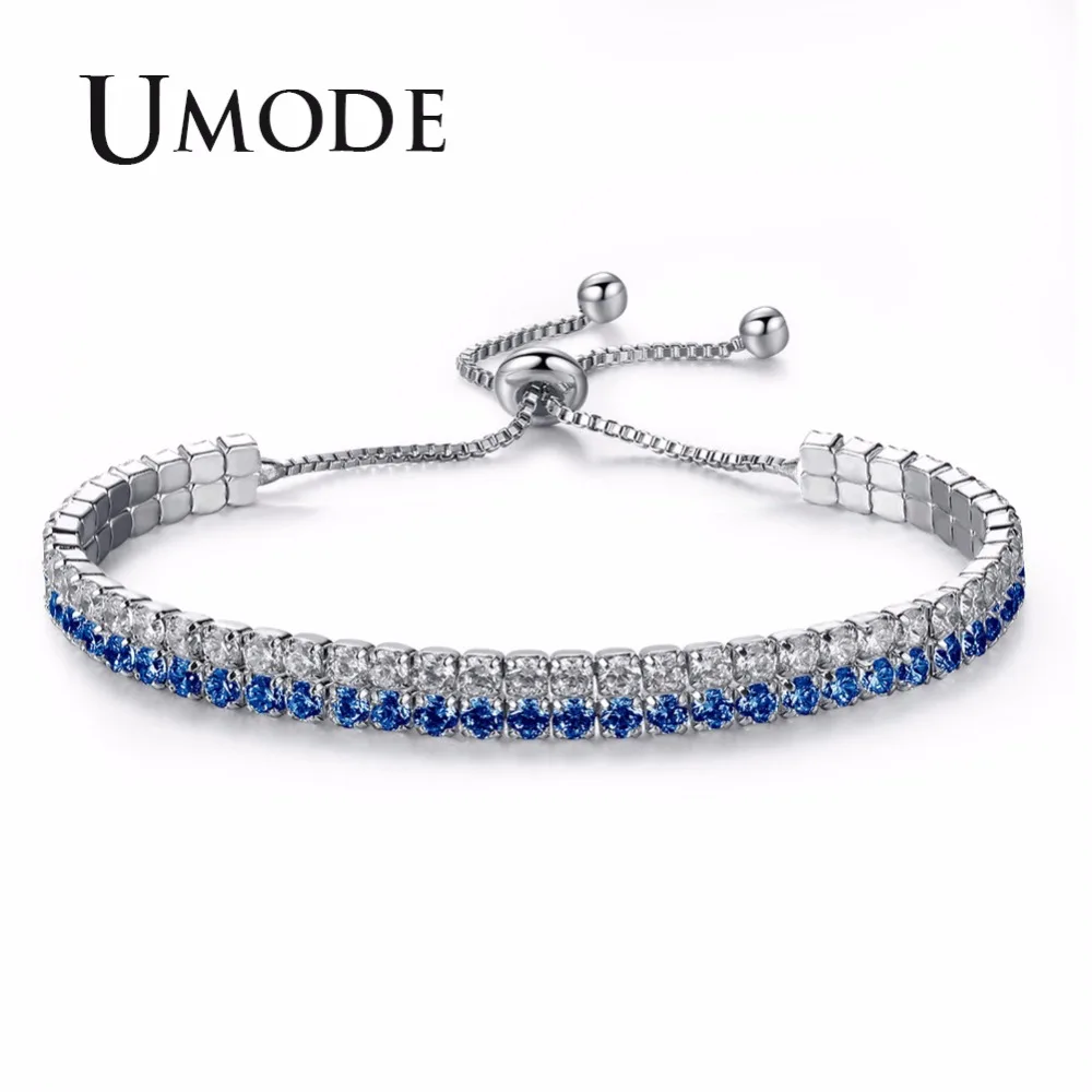 Модный женский браслет с фианитами UMODE Ювелирное Украшение для тенниса