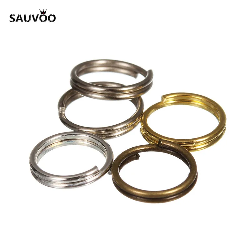 SAUVOO 200 шт. старинное бронзовое серебряное золотое родиевый кольцо с разрезом