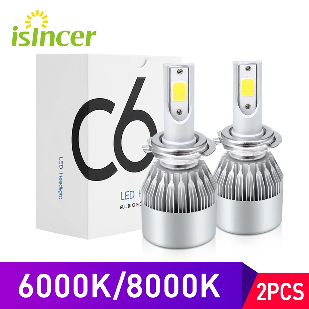Светодиодсветодиодный лампы для автомобильных фар H4 H7 H11 9005 HB3 9006 HB4 H1