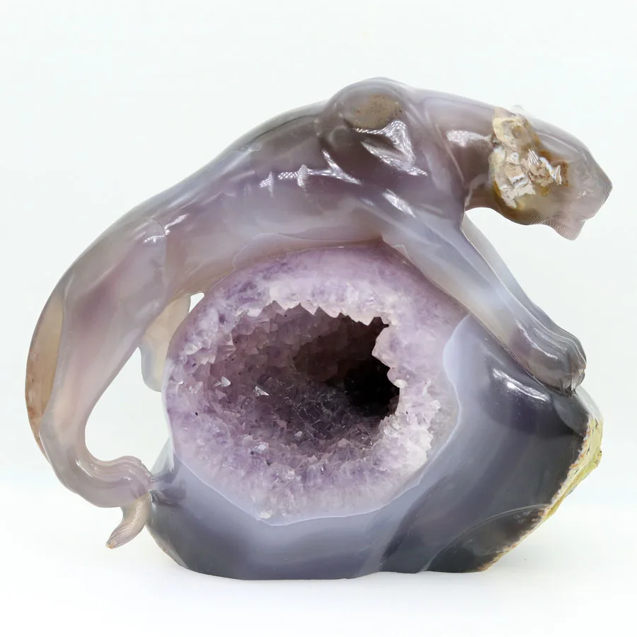 Статуэтка из искусственного агата с резным кристаллом 7 2 дюйма TA69|figurine|figurine crystal |