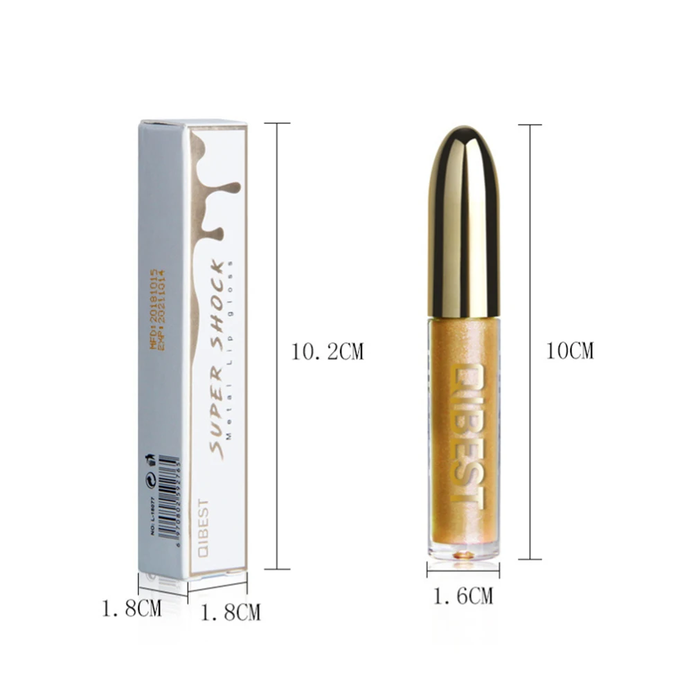 QIBEST блеск для губ водостойкий яркий цвет долговечная блестящая жидкая помада