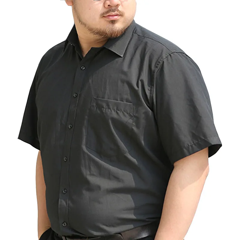 Летняя мужская рубашка больших размеров 5XL 6XL 7XL 8XL 9XL 10XL бюст 164 см короткий рукав большой размер мужские рубашки