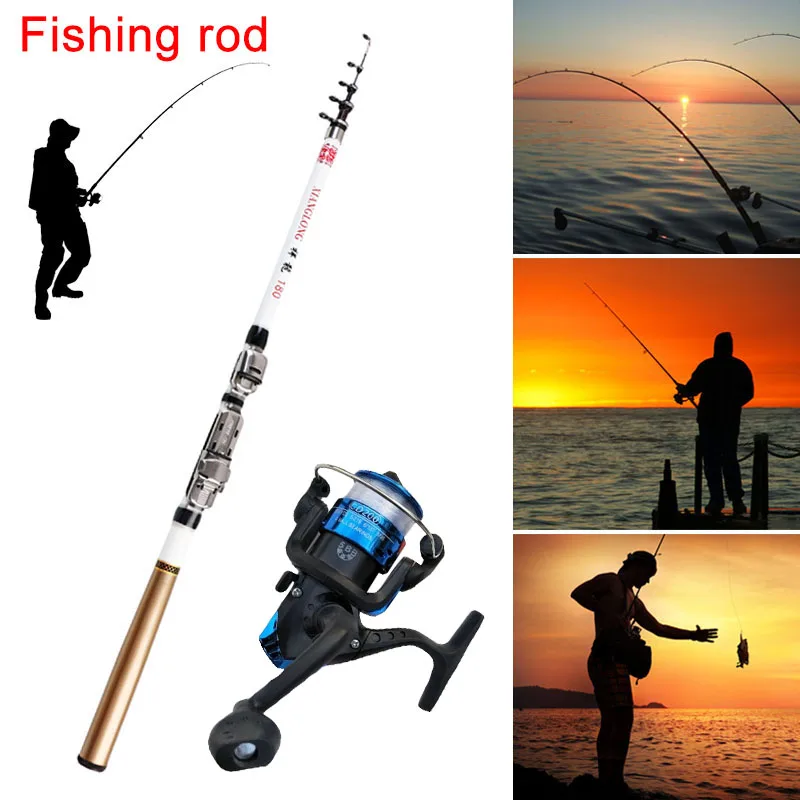

1.8/2.1/2.4/2.7/3m Telescopic Fishing Rod Carbon Fiber Retractable Travel Portable Sea Fishing Pole MC889