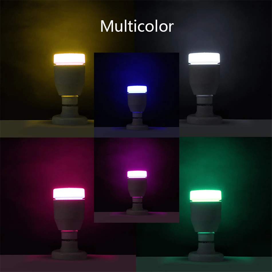 E27 Смарт rgb-колонка с Bluetooth Музыкальные лампочки Освещение Лампа красочные работы в режиме воспроизведения музыки светодиодный свет с пультом дистанционного управления Управление для вечерние праздник