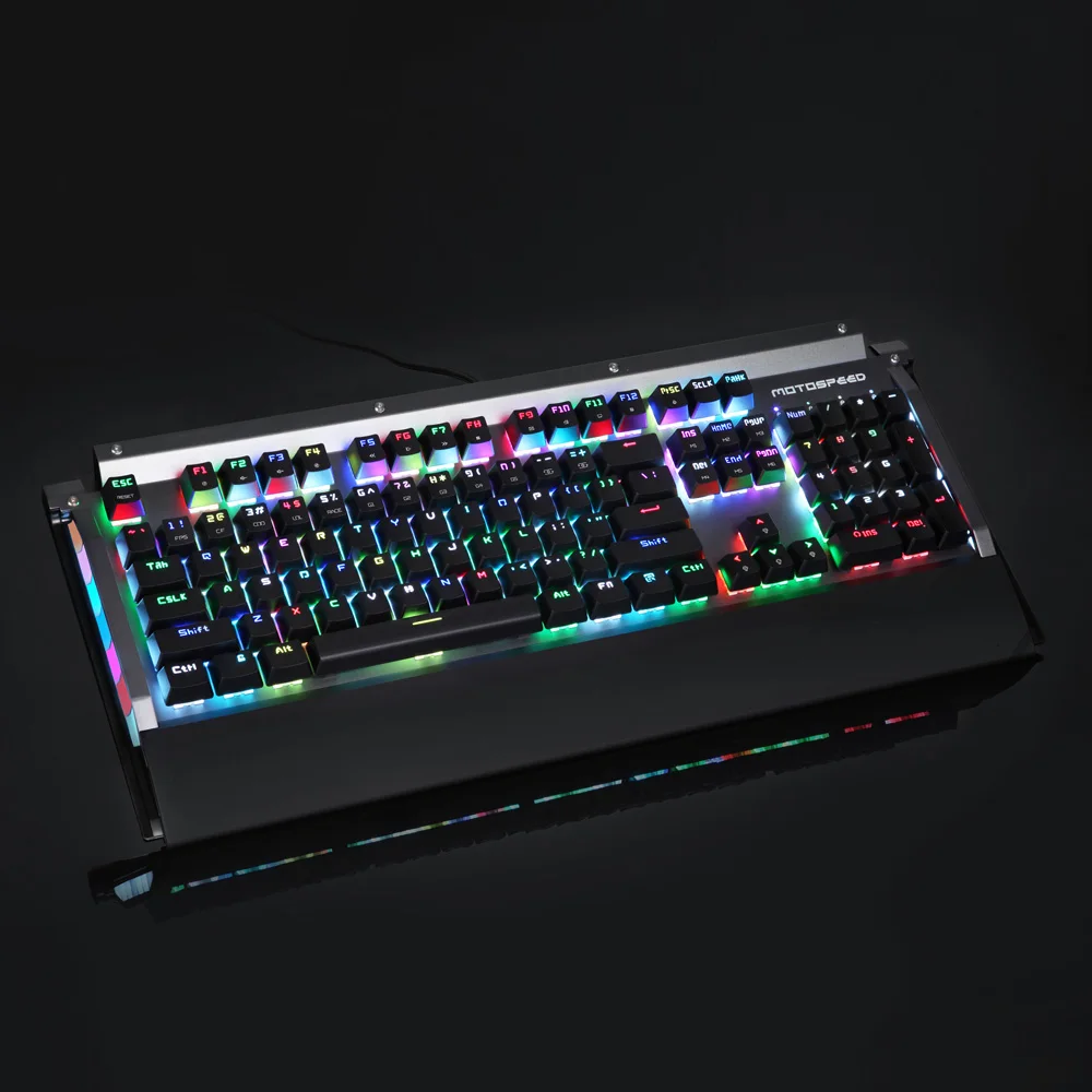 Motospeed CK98 RGB подсветкой механическая клавиатура для Pro Gamer 104 ключей игр kailh коробка