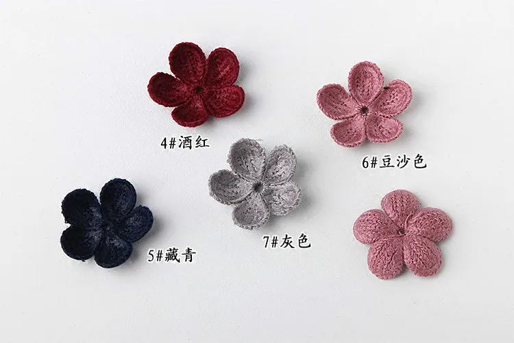 Осенне зимние корейские шерстяные цветы лепестки цветочные ломтики заколки для