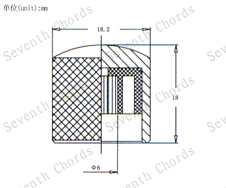 8 шт накатанный ствол металла купола тон ручка управления громкостью кнопки для