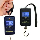 Портативные цифровые весы, прибор для взвешивания для рыбалки, багажа, путешествий, кухни с крючком 40 кг х 10 г