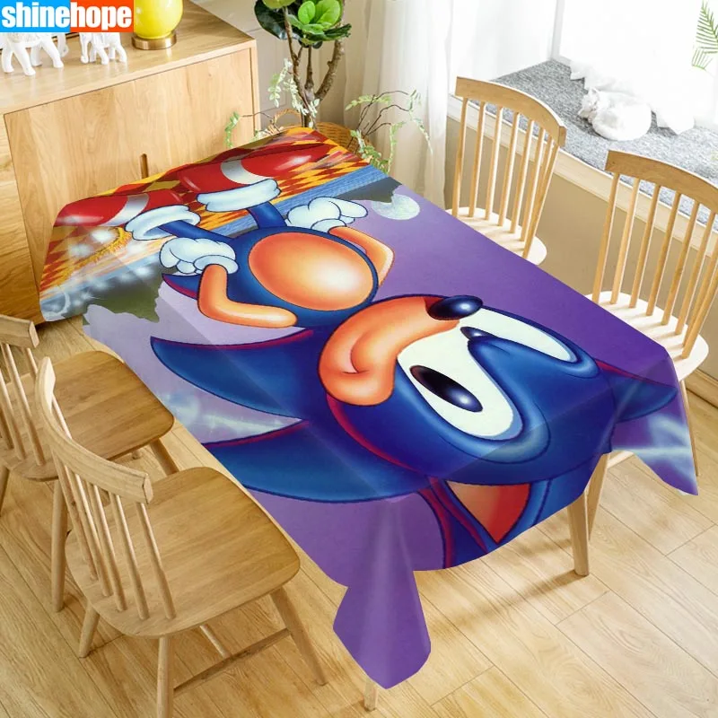 Новое поступление, Заказная скатерть Sonic The Hedgehog, водонепроницаемая, ткань Оксфорд, прямоугольная, скатерть для дома, вечерние, скатерть - Цвет: tablecloths 4