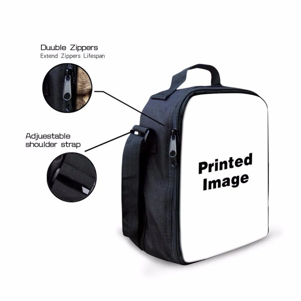 Сумки для ланча женщин крутые сумки с котом на заказ изолированная сумка