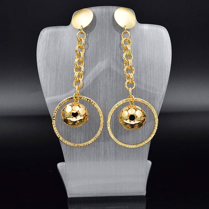 Ювелирные изделия zeadear этнические ювелирные круглые сережки с шаром длинные в