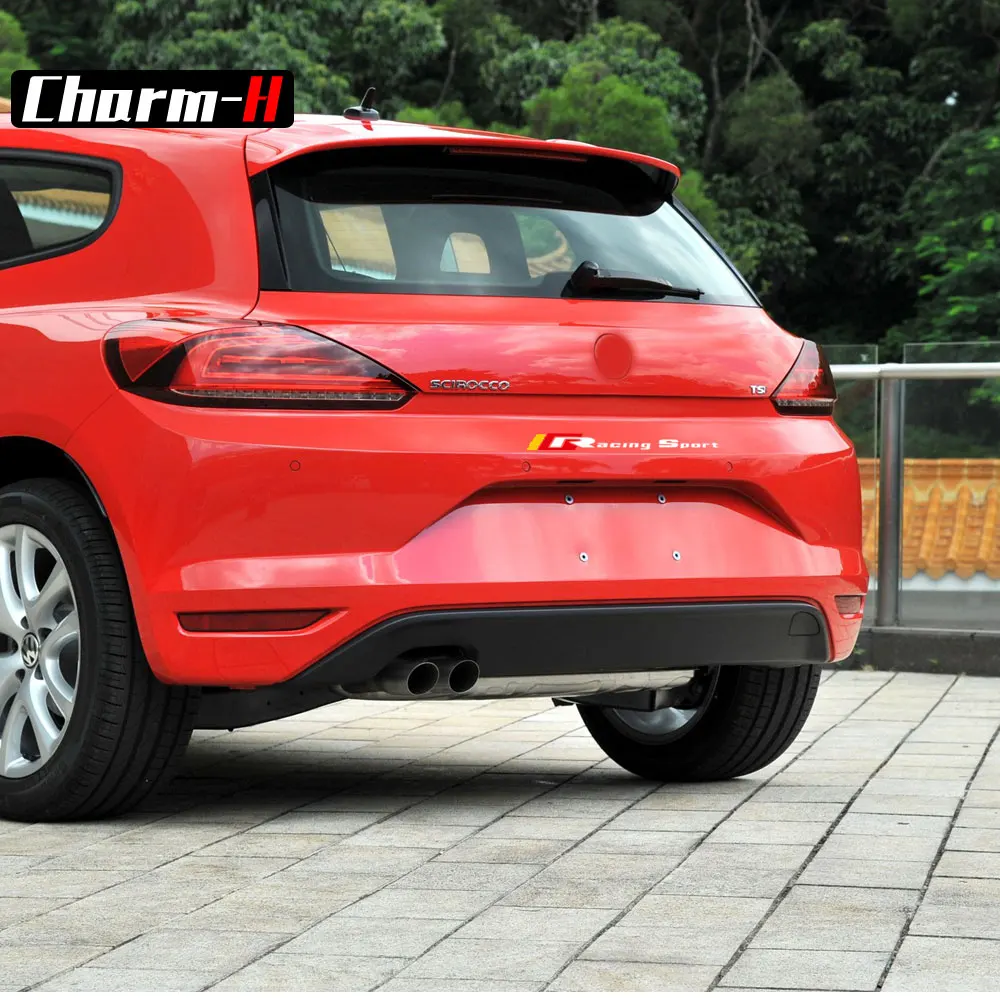 1piece Rear Bumper Trunk Guard Racing Sport Sticker For Volkswagen Golf 5 6 7 Polo B5 B6 B7 Tiguan Scirocco CC Bora MK4 MK5 | Автомобили и