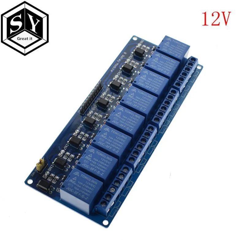 1 шт. 5 в 12 В 24 8 канальный релейный модуль доска для Arduino PIC AVR MCU DSP ARM Электронный