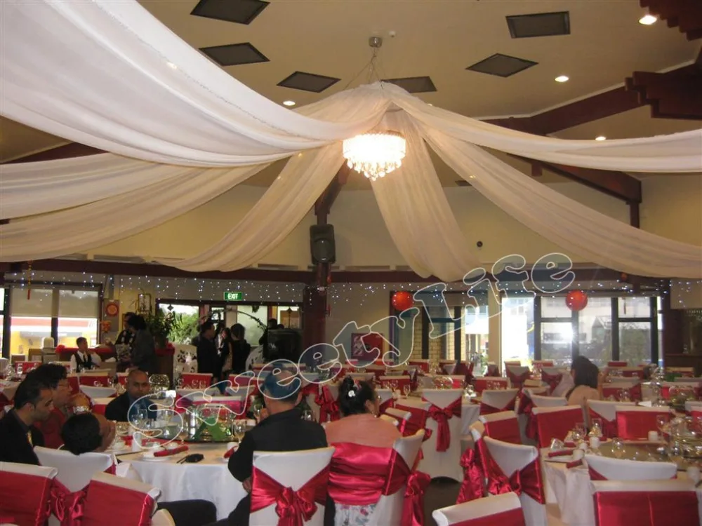 Свадебные 10 шт. потолочная драпировка навес для украшения свадебные ткани 0 7 м * 12