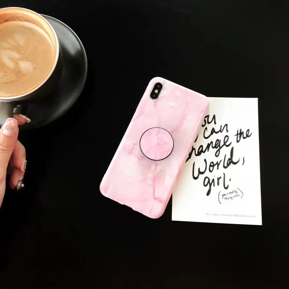 Модный силиконовый мягкий мраморный чехол для iphone 6 6S Plus X XS MAX XR