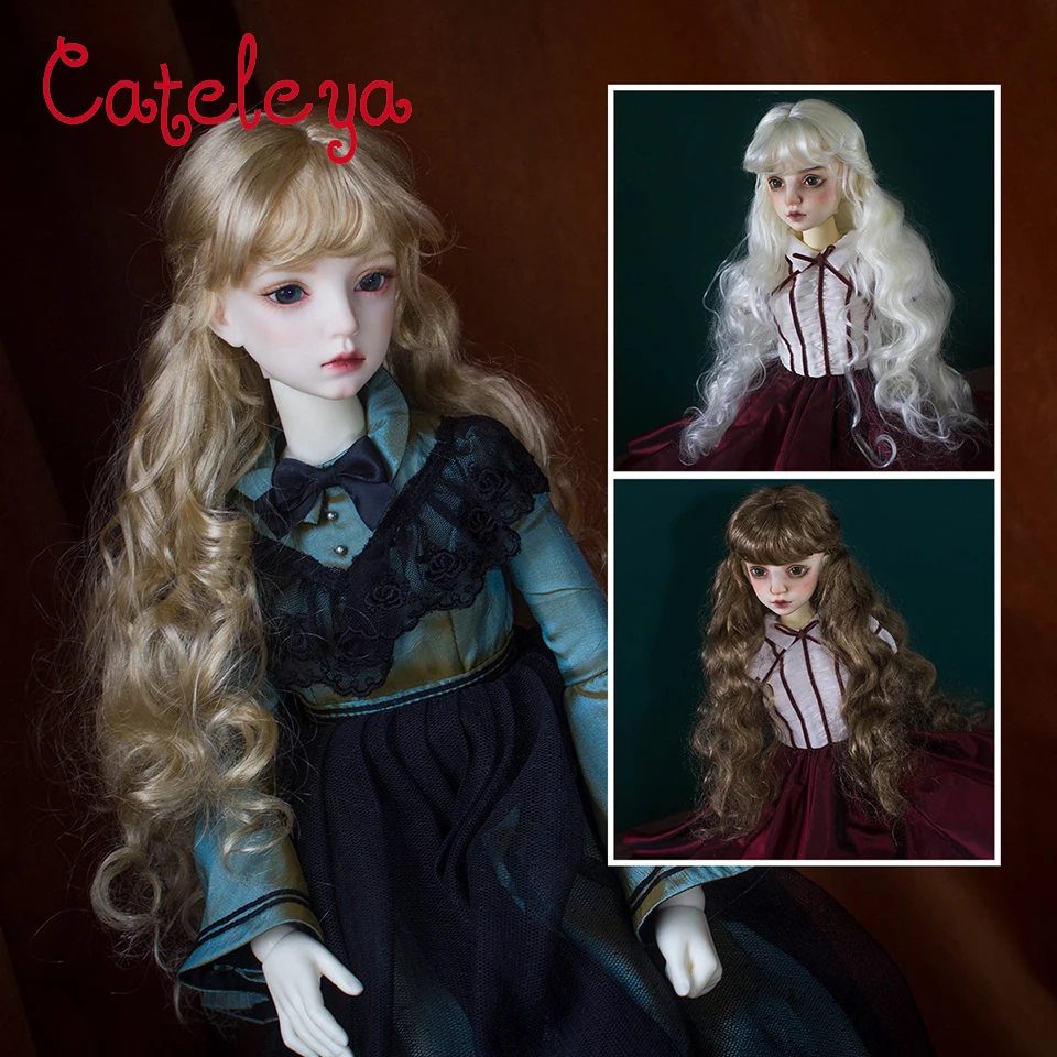 Кукла Cateleya BJD 1/3 1/4 1/6 1/8 имитация мохерового парика Классический волнистый рулон