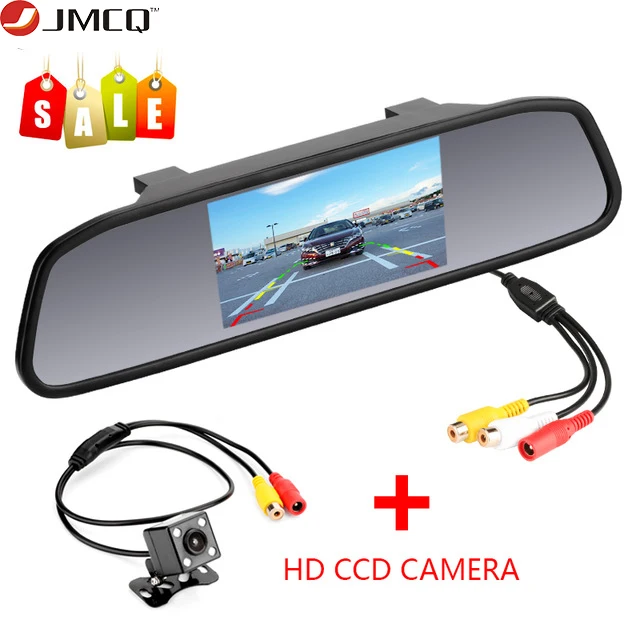 JMCQ 4 3 &quotАвтомобильный монитор белое зеркало стекло TFT LCD автомобильный заднего