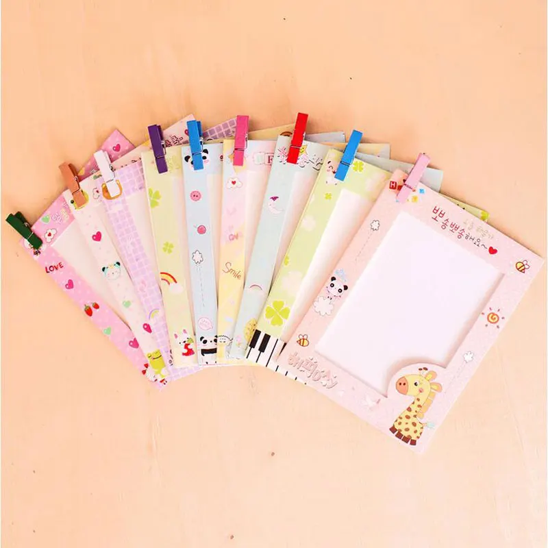 9 шт./компл. мультяшная бумажная рамка для фотографий детская ручная печать 6