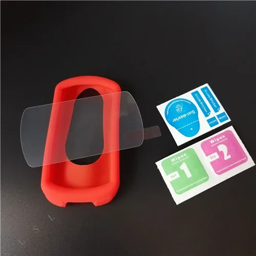Red set Велосипедный компьютер Garmin Edge 1030 секундомер силикагель защитный чехол пленка для экрана из закаленного стекла протектор EDGE1030 аксессуары - Цвет: Red set